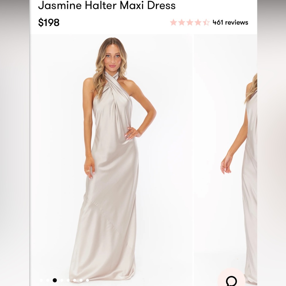 Show Me Your Mumu Jasmine Halter Maxi Dress - Color: Show Me The Ring Luxe Satin